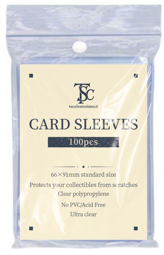 TS Collezionismo – 100 Bustine Protettive Trasparenti Morbide per Carte Collezionabili