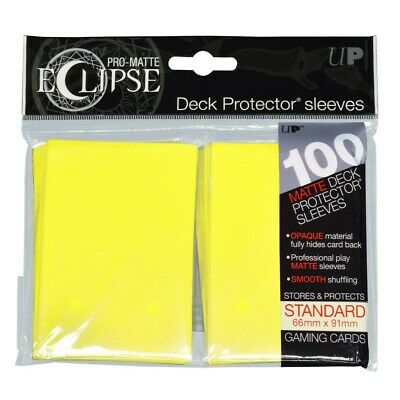 Ultra Pro Pro Matte Eclipse Standard Deck Proteggi Carte Standard (66 Mm X 91 Mm) 100 Bustine Giallo