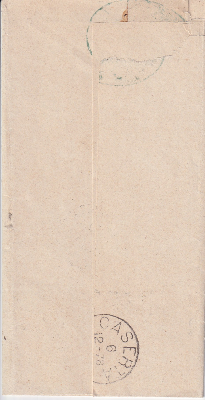 1878 Regno D'Italia busta per caserta annullo numerale 362 10 cent V E II