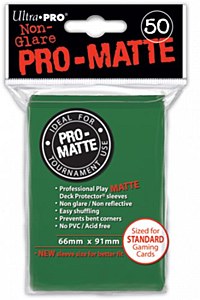 Ultra Pro Proteggi Carte Standard (66mm X 91mm) Pro - Matte Pacchetto 50 Bustine Verde
