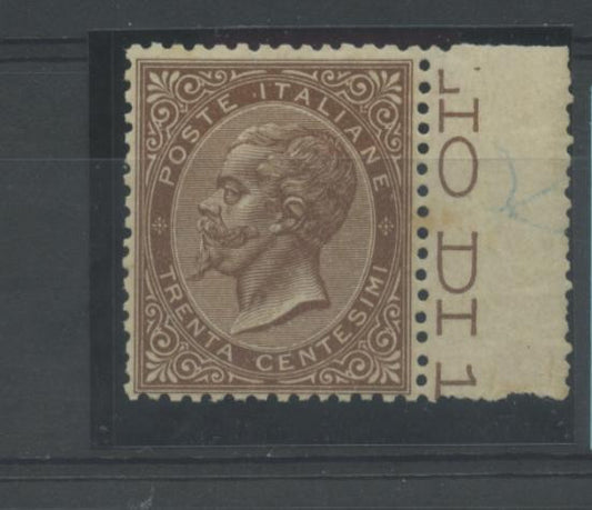 Regno d'Italia Vittorio Emanuele II 1863 30C. LONDRA 2 ** CENTRATO CERTIFICATO