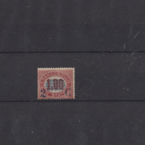 Regno d'Italia 1878 2 cent. su 1 Lira  servizio sovrastampati dent 14 MNH CERT0