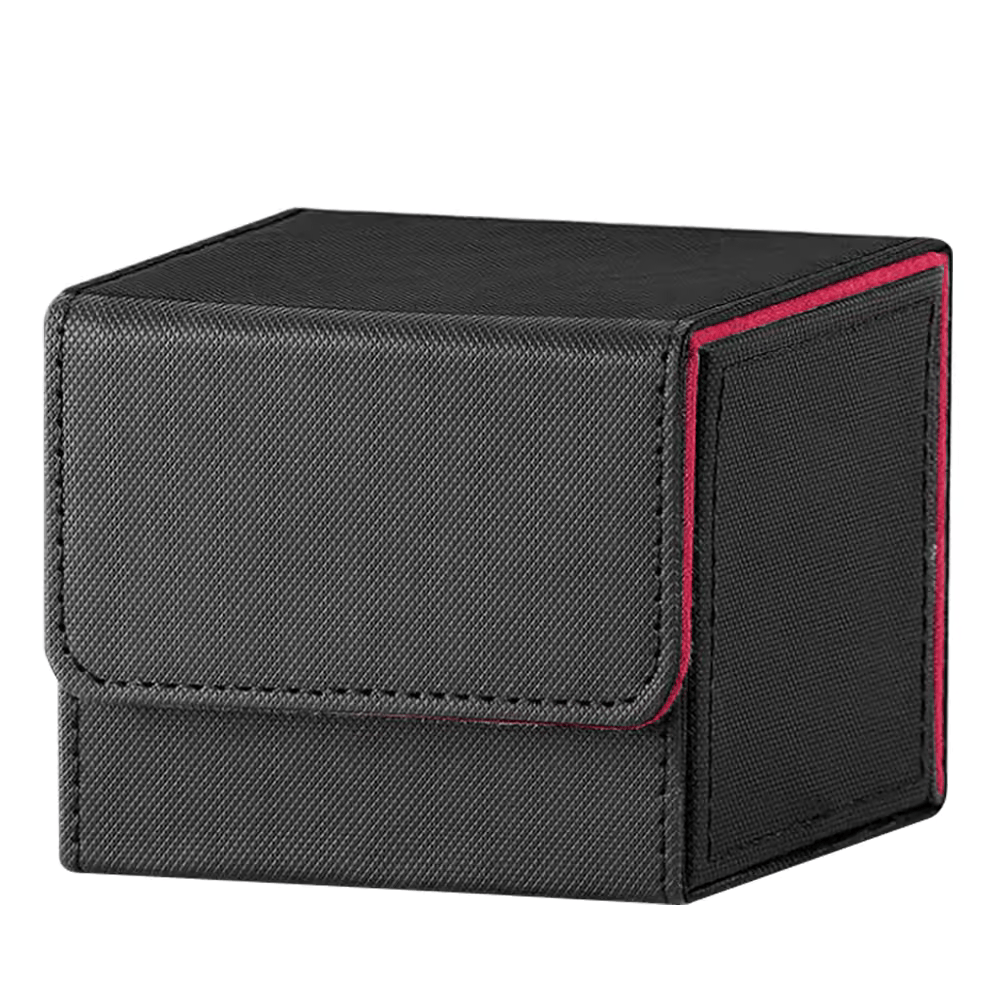Deck Box Portamazzo 100 Carte TCG Pokemon Magic TS Collezionismo Nero/Rosso0