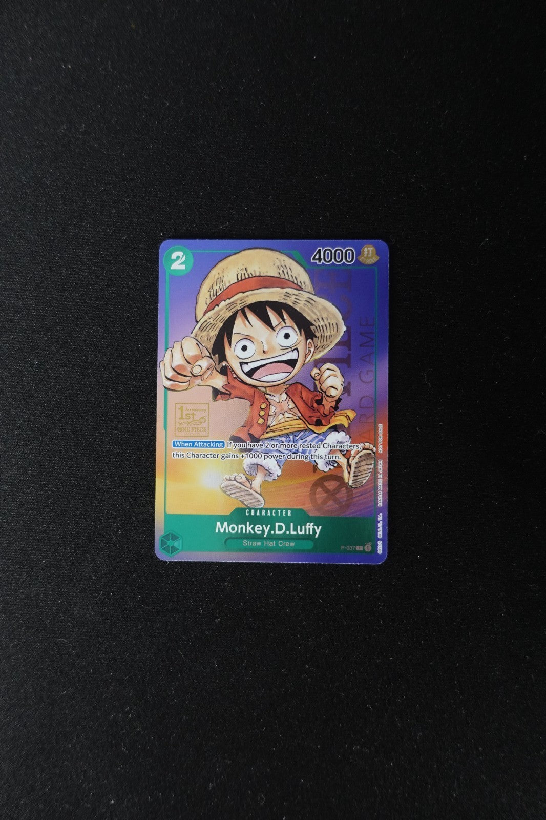Monkey.D.Luffy  P037  Rare Promo 1st Anniversary One Piece TCG English (NM/M)0