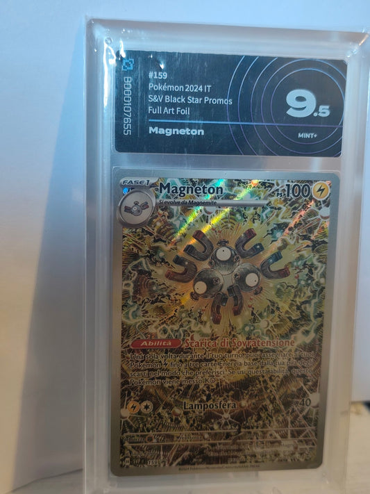 Magneton Promo Pokemon #159 S&V  2024 AI Grading 9.5 Mint+ Carta Gradata1