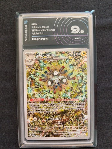 Magneton Promo Pokemon #159 S&V  2024 AI Grading 9.5 Mint+ Carta Gradata0