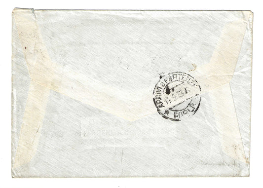 1929 Regno d'Italia Busta per Forlì con francobollo 50 + 20 c. serie Fondazione Abbazia di Montecassino