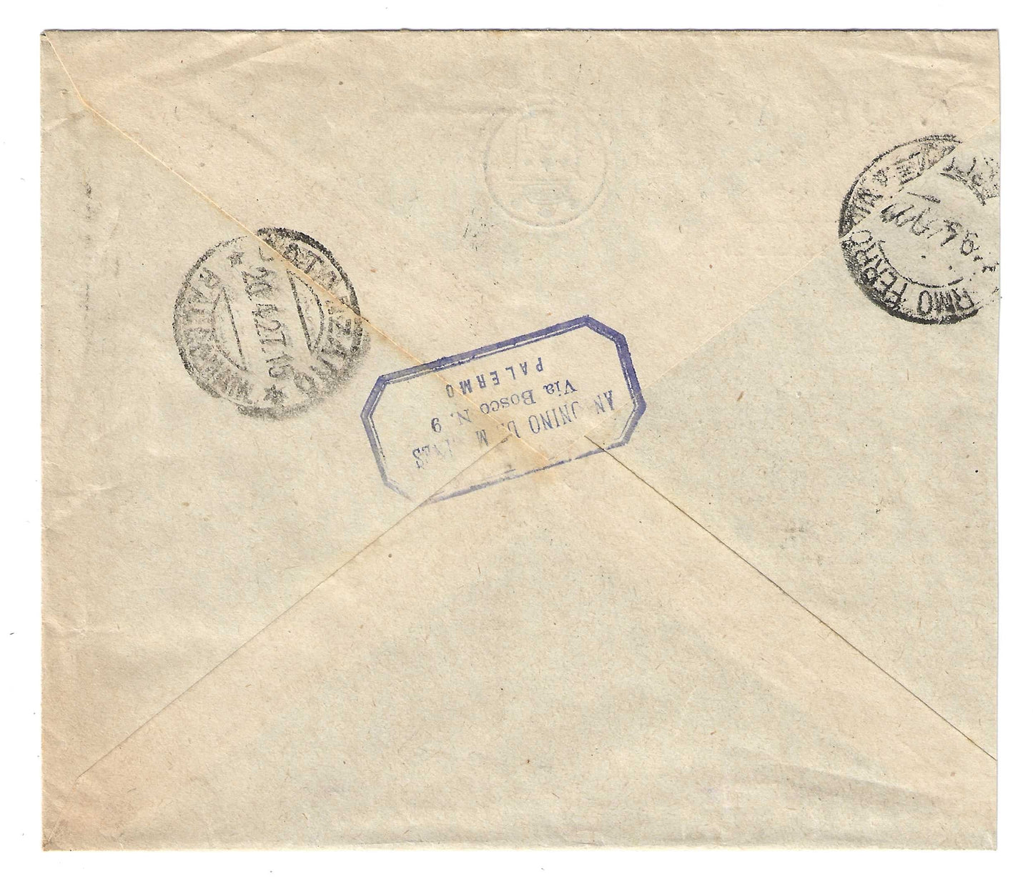 1927 Regno d'Italia Busta per Catanzaro con francobolli 60 c. e 1,25 l. della serie Alessandro Volta