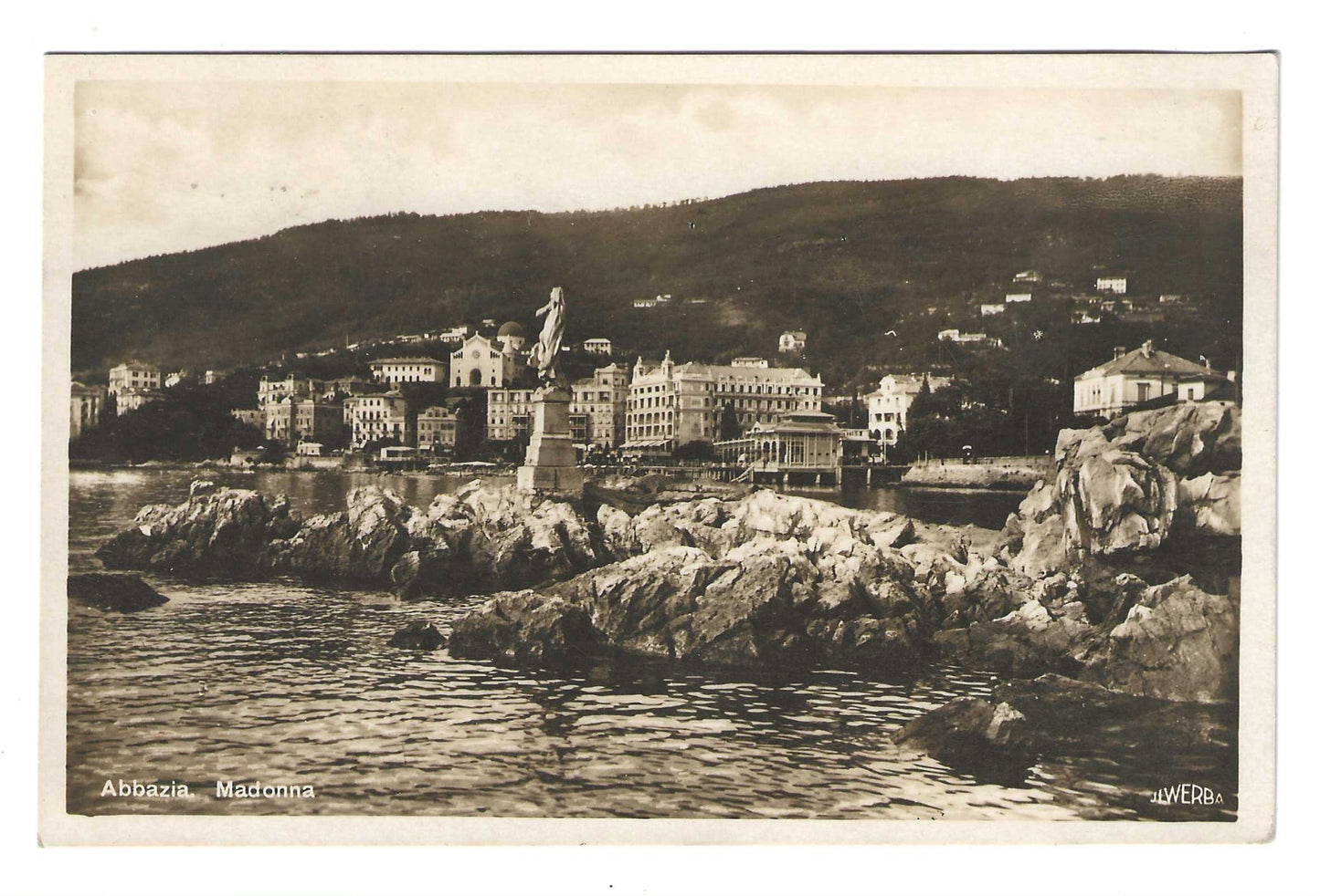 1931 Regno d'Italia Cartolina da Fiume a Praga con francobollo 75 c. morte Sant'Antonio