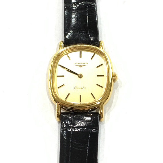 Longines orologio vintage 26x23mm champagne quarzo acciaio finitura PVD oro giallo L20721807