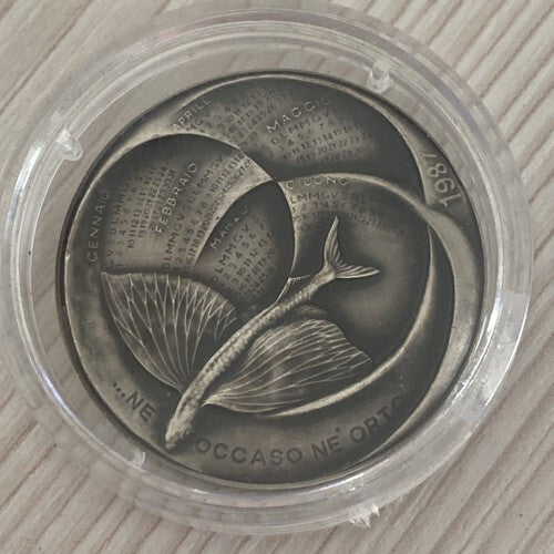 1987 MEDAGLIA POLIGRAFICO ITALIA ZECCA IPZS CALENDARIO ARGENTO