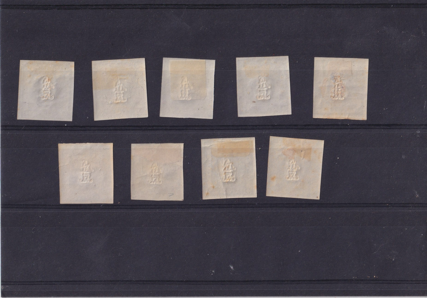 Sardegna 1861 Francobolli 1 cent per le stampe, accumulo di esemplari nuovi.