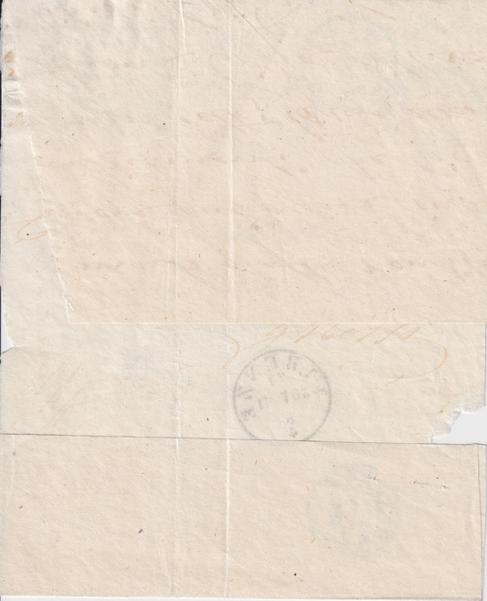 ASI Regno Di Sardegna 10 cent su busta Firenze Pistoia Colore molto schiarito