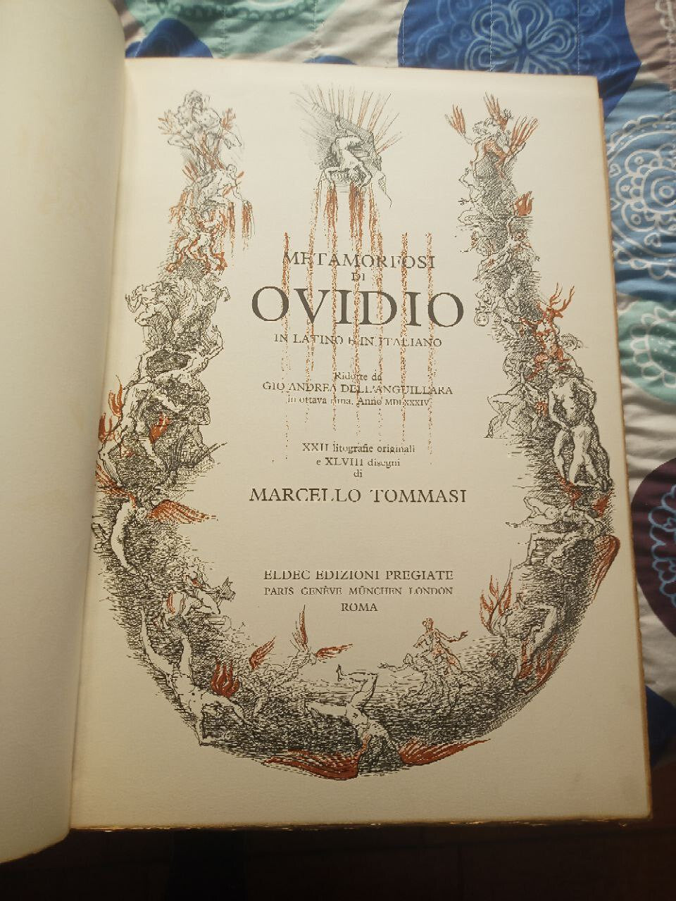 OVID'S METAMORPHOSIS (Illustrations by Marcello Tommasi) in-folio - eldec 1975