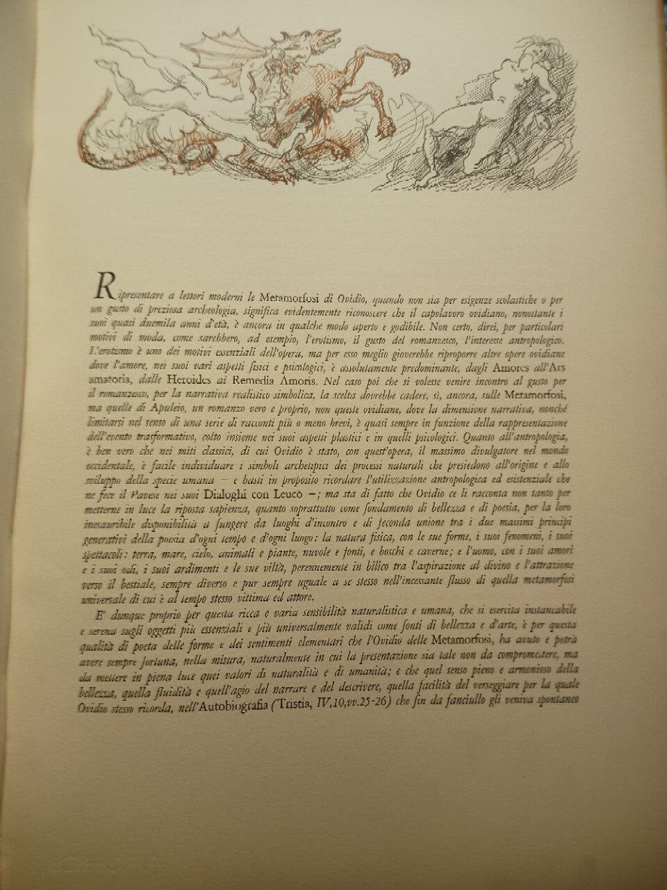 OVID'S METAMORPHOSIS (Illustrations by Marcello Tommasi) in-folio - eldec 1975